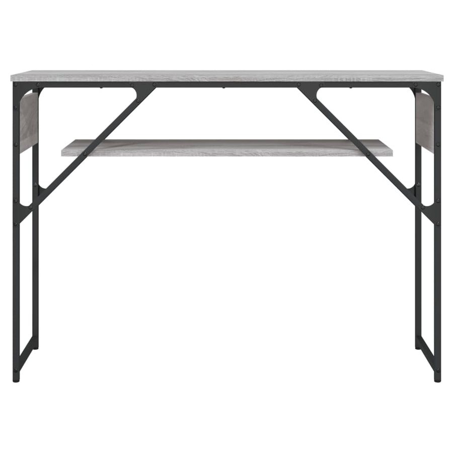 Wandtafel Met Schap Bewerkt Hout 105 x 30 x 75 cm Grijs sonoma