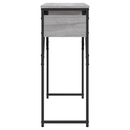 Wandtafel Met Schap Bewerkt Hout 105 x 30 x 75 cm Grijs sonoma