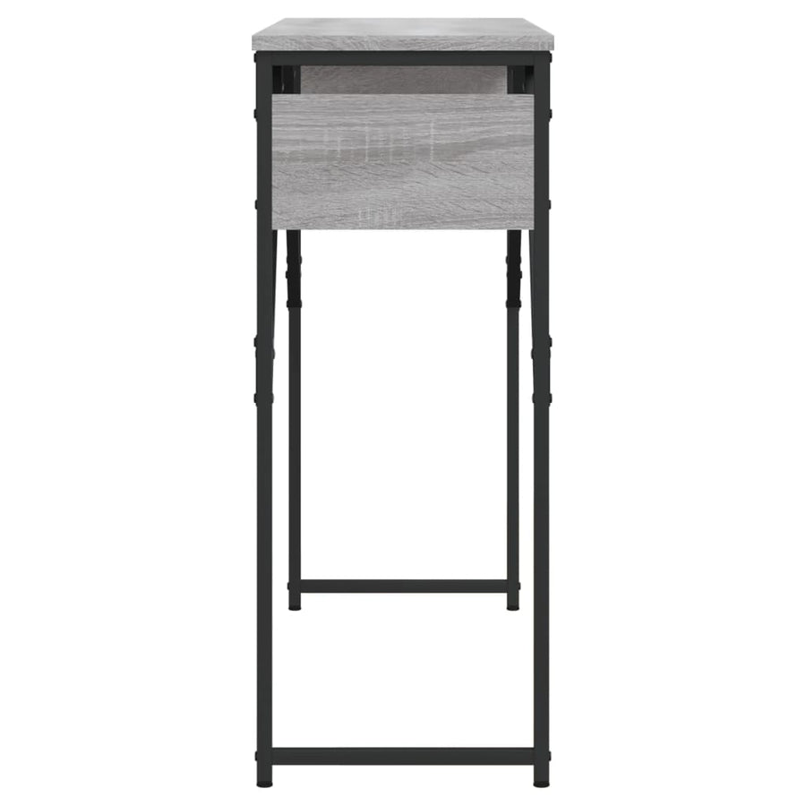 Wandtafel Met Schap Bewerkt Hout 105 x 30 x 75 cm Grijs sonoma