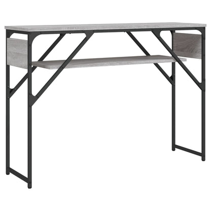 Wandtafel Met Schap Bewerkt Hout 105 x 30 x 75 cm Grijs sonoma