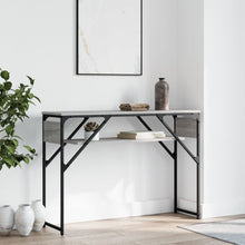Wandtafel Met Schap Bewerkt Hout 105 x 30 x 75 cm Grijs sonoma