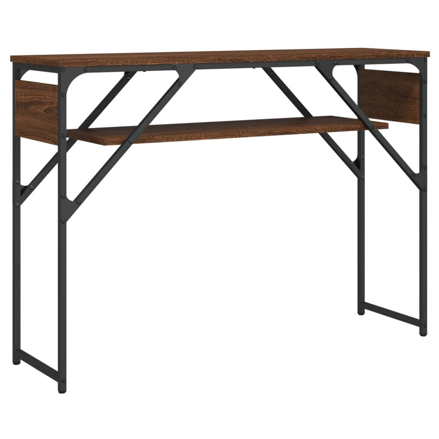 Wandtafel Met Schap 105X30X75 Cm Bewerkt Hout bruin eikenkleur