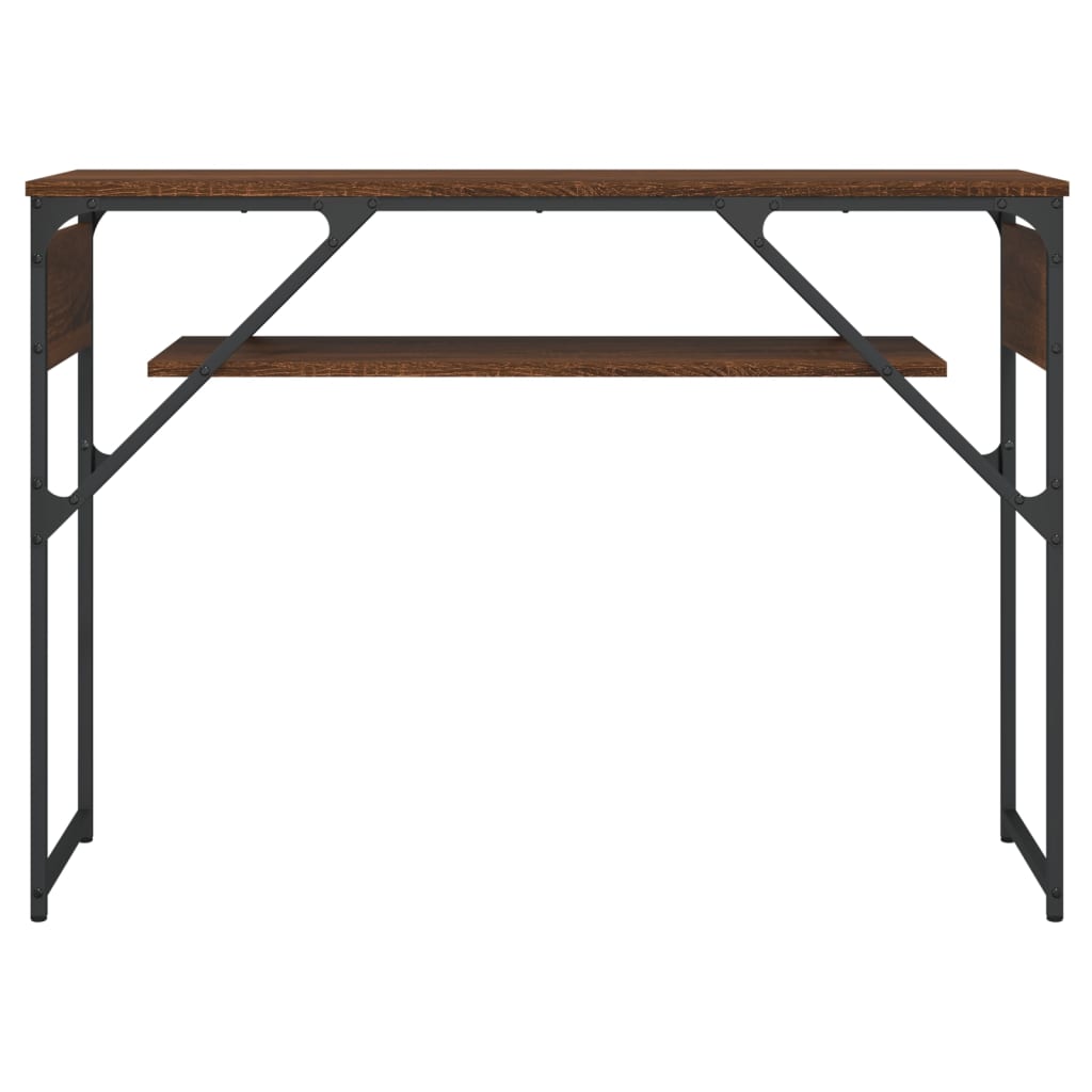 Wandtafel Met Schap 105X30X75 Cm Bewerkt Hout bruin eikenkleur
