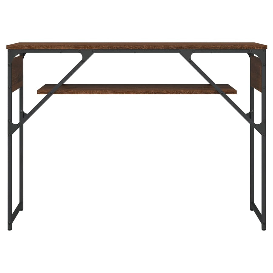 Wandtafel Met Schap 105X30X75 Cm Bewerkt Hout bruin eikenkleur