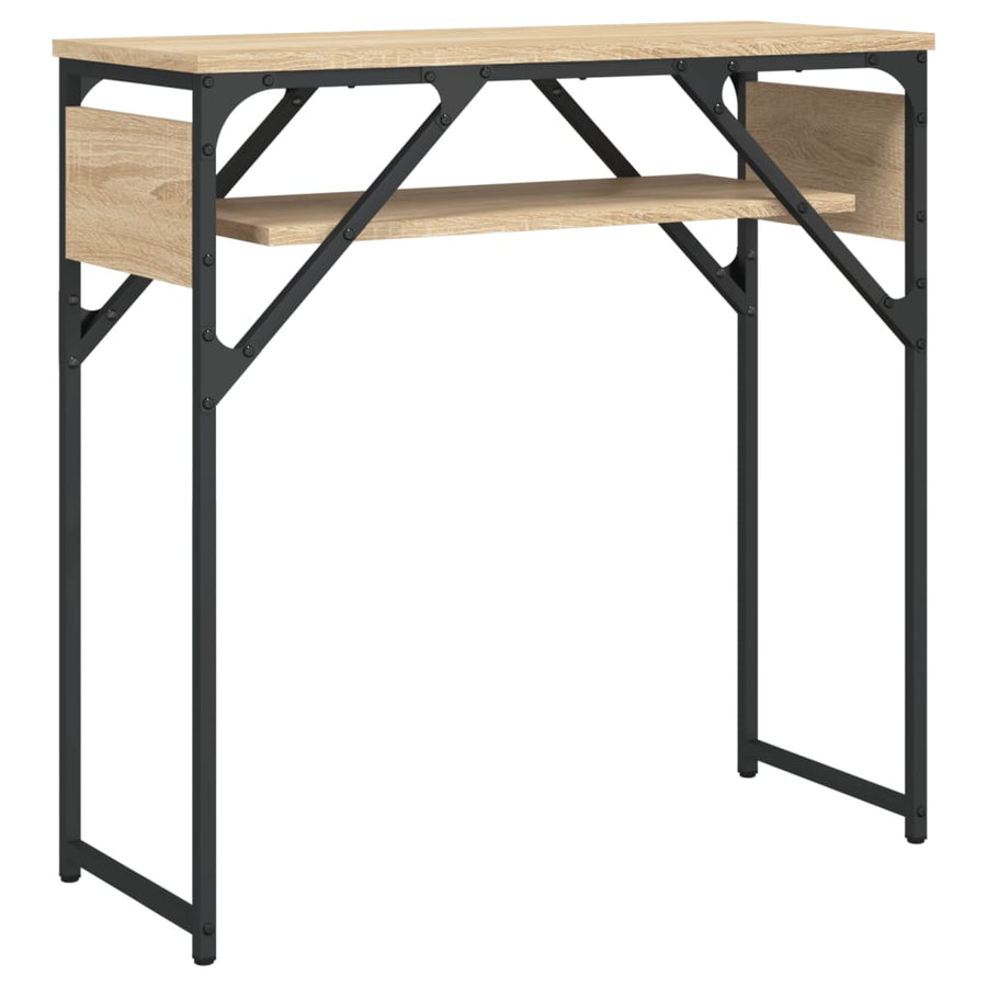 Wandtafel Met Schap 75X30X Bewerkt Hout Kleur Sonoma eiken 75 cm