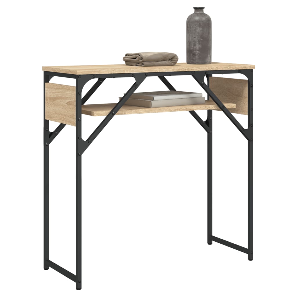 Wandtafel Met Schap 75X30X Bewerkt Hout Kleur Sonoma eiken 75 cm