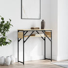 Wandtafel met schap 75x30x75 cm bewerkt hout
