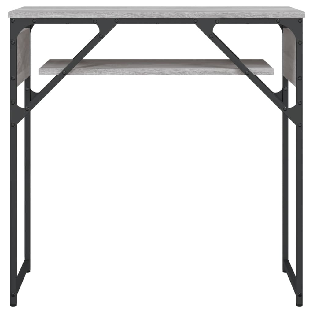 Wandtafel Met Schap Bewerkt Hout 75 x 30 x 75 cm Grijs sonoma