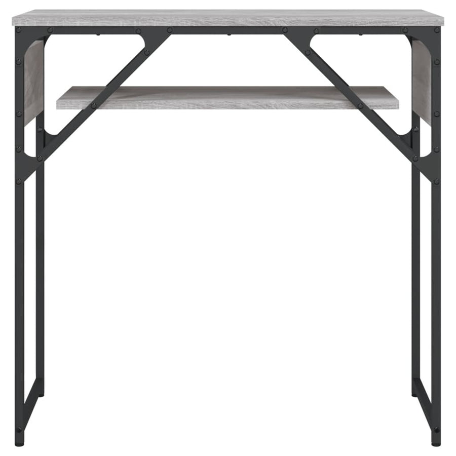 Wandtafel Met Schap Bewerkt Hout 75 x 30 x 75 cm Grijs sonoma