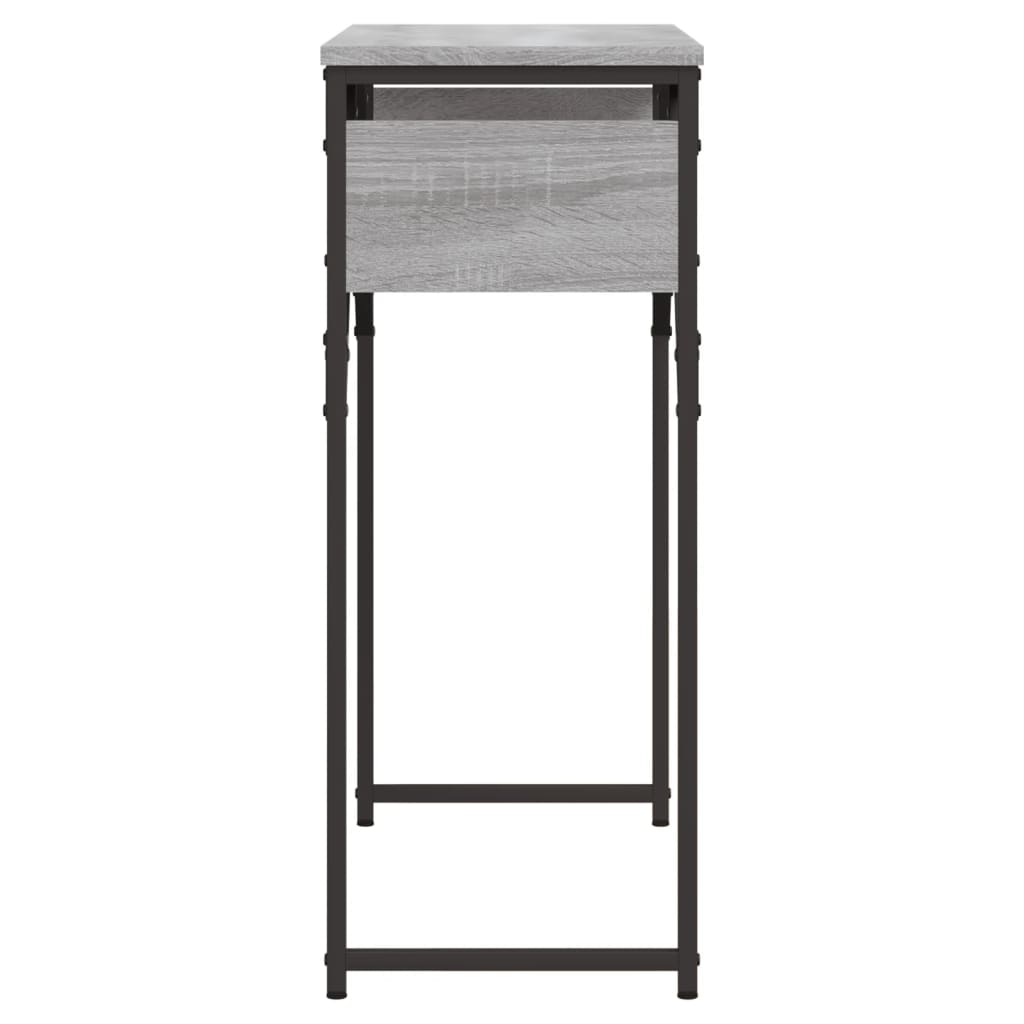 Wandtafel Met Schap Bewerkt Hout 75 x 30 x 75 cm Grijs sonoma