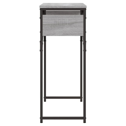 Wandtafel Met Schap Bewerkt Hout 75 x 30 x 75 cm Grijs sonoma