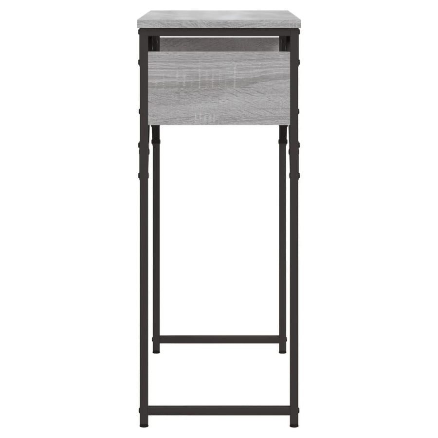 Wandtafel Met Schap Bewerkt Hout 75 x 30 x 75 cm Grijs sonoma