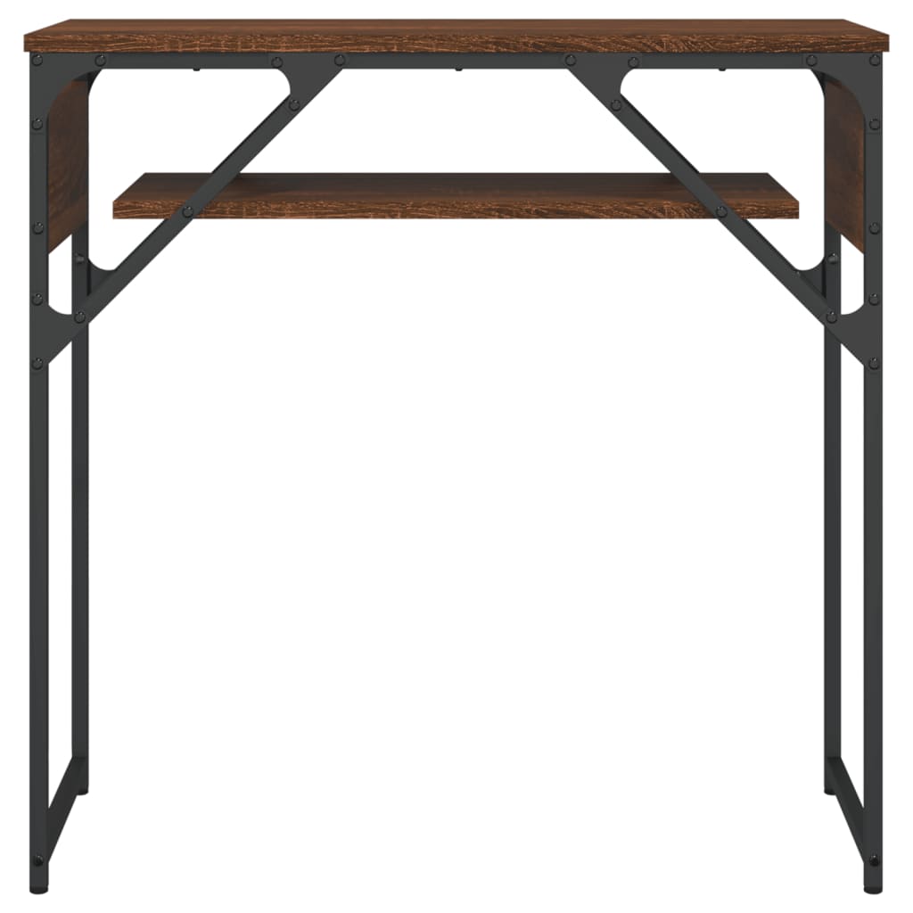Wandtafel Met Schap 75X30X Bewerkt Hout bruin eikenkleur