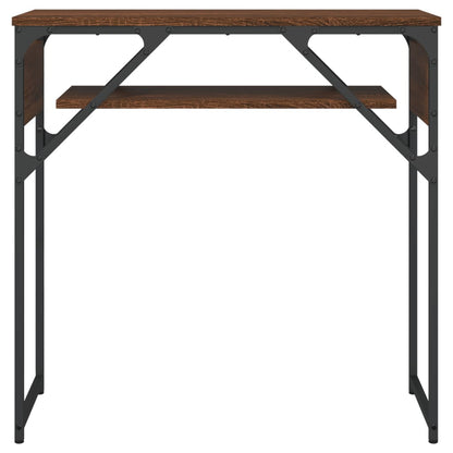 Wandtafel Met Schap 75X30X Bewerkt Hout bruin eikenkleur