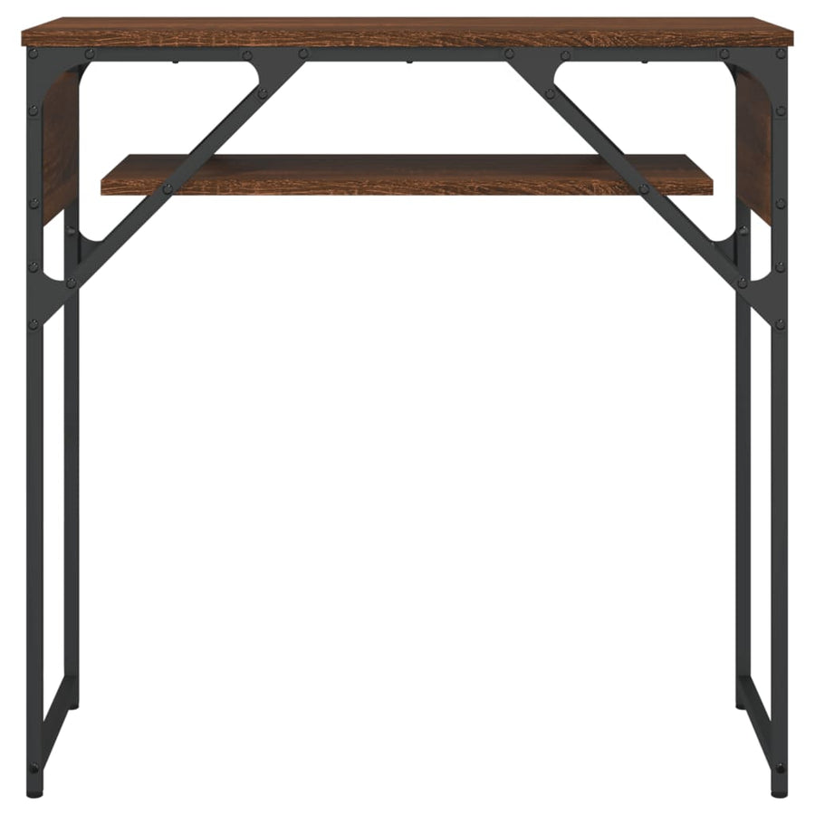 Wandtafel Met Schap 75X30X Bewerkt Hout bruin eikenkleur