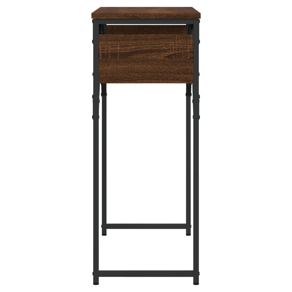 Wandtafel Met Schap 75X30X Bewerkt Hout bruin eikenkleur