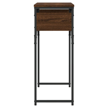 Wandtafel Met Schap 75X30X Bewerkt Hout bruin eikenkleur