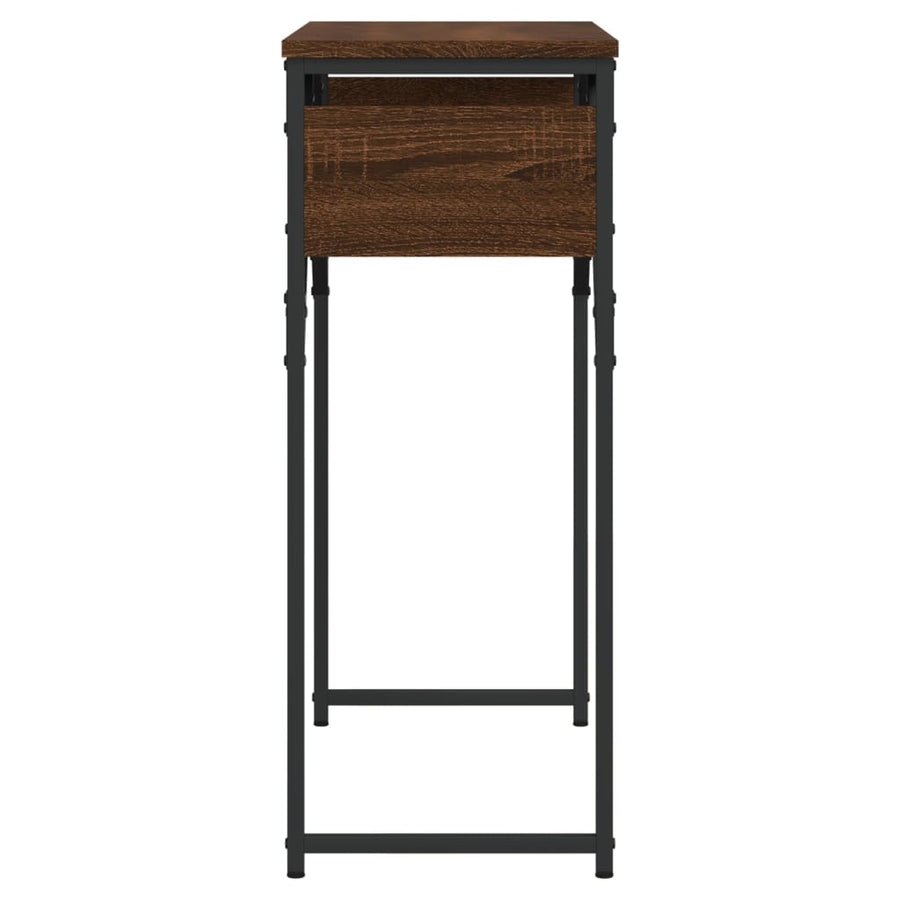 Wandtafel Met Schap 75X30X Bewerkt Hout bruin eikenkleur