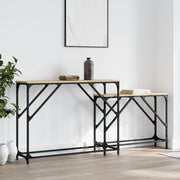 2-piece table set crafted wood Sonoma oak look