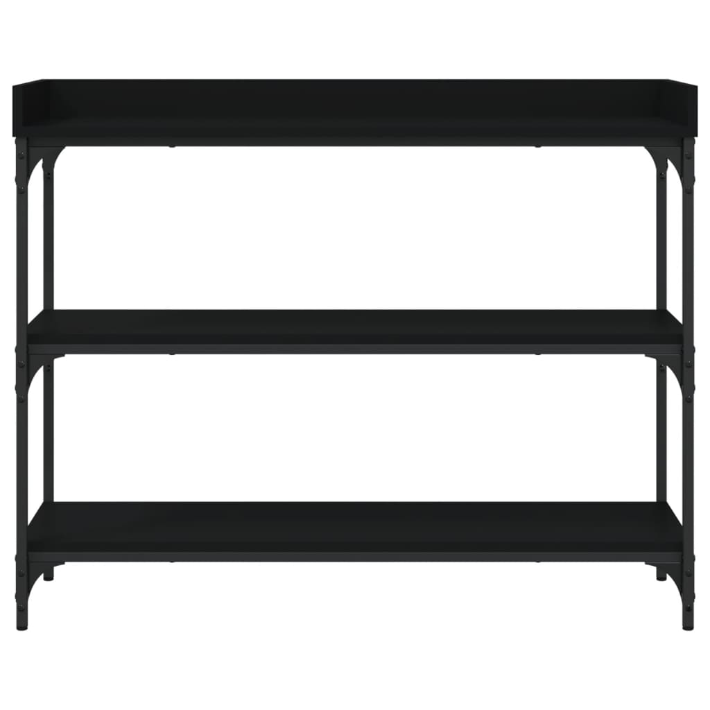 Wandtafel Met Schappen 100X30X80 Cm Zwart