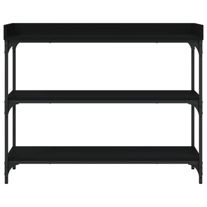 Wandtafel Met Schappen 100X30X80 Cm Zwart
