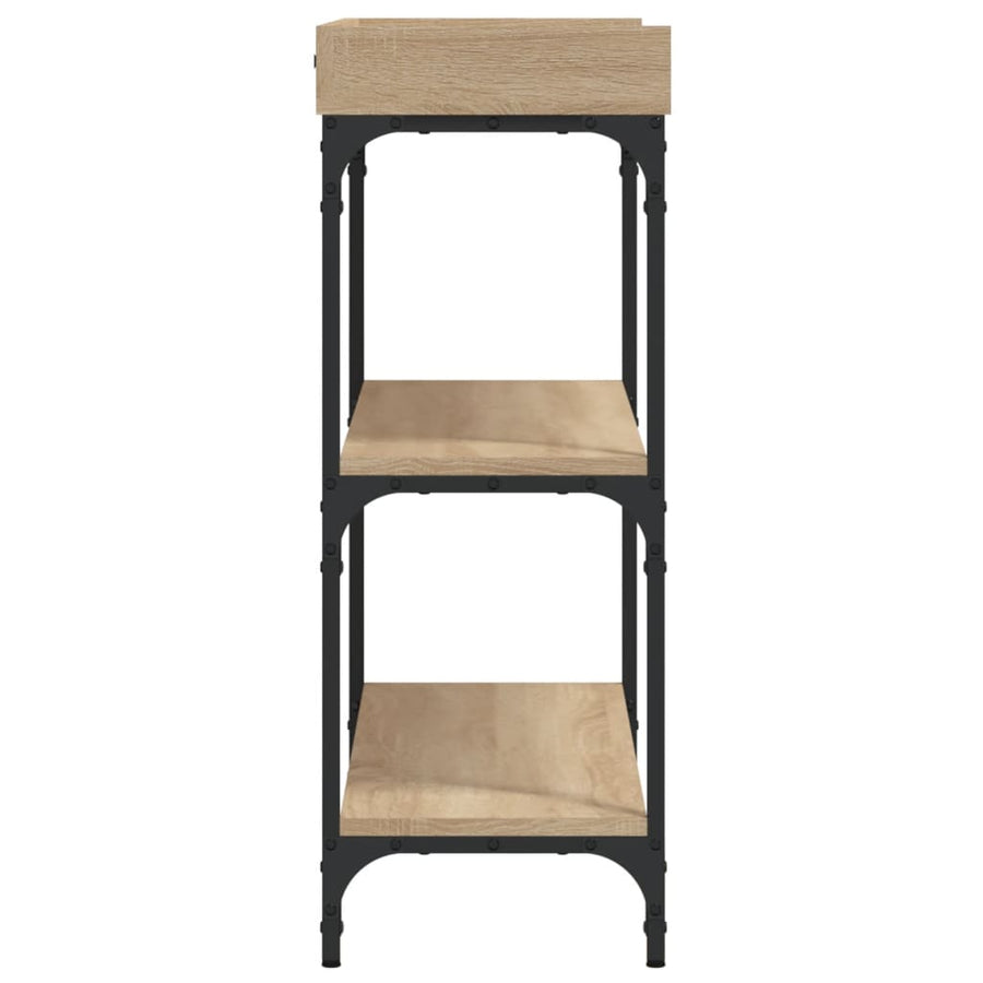 Wandtafel Met Schappen 100X30X80 Cm Sonoma Eikenkleurig