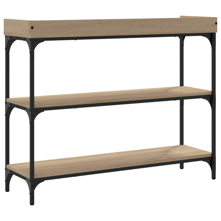 Wandtafel Met Schappen 100X30X80 Cm Sonoma Eikenkleurig