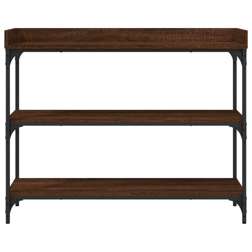 Wandtafel Met Schappen 100X30X80 Cm bruin eikenkleur