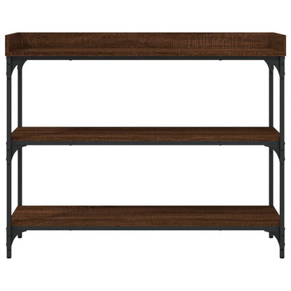 Wandtafel Met Schappen 100X30X80 Cm bruin eikenkleur