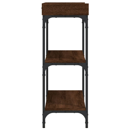 Wandtafel Met Schappen 100X30X80 Cm bruin eikenkleur