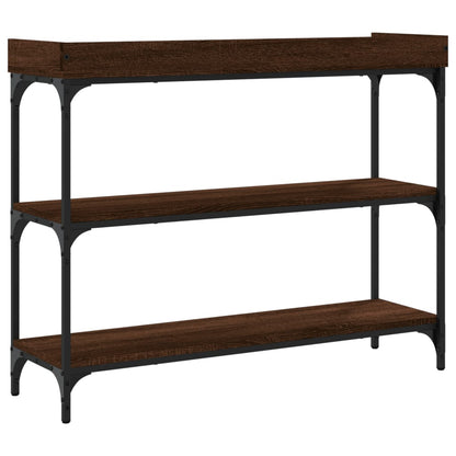 Wandtafel Met Schappen 100X30X80 Cm bruin eikenkleur
