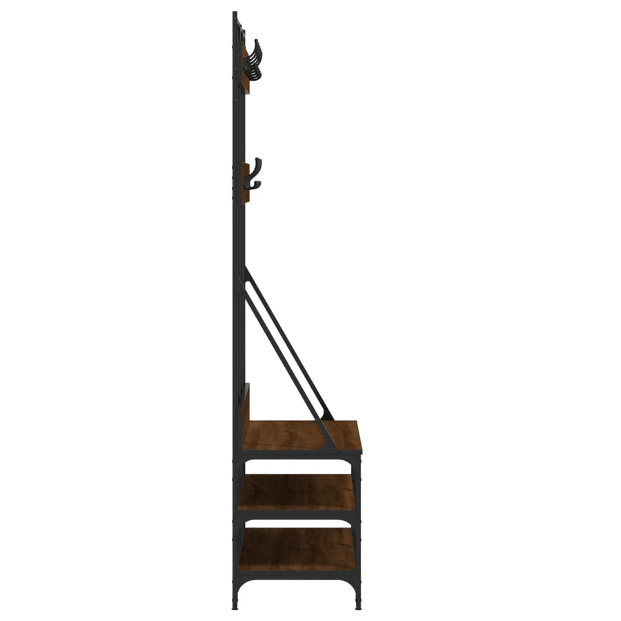 Kledingrek Met Schoenenrek 00X40X84 Cm Bruineikenkleurig bruin eikenkleur