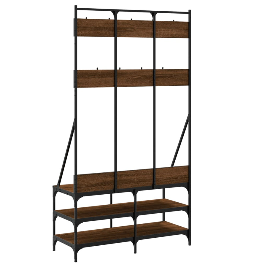 Kledingrek Met Schoenenrek 00X40X84 Cm Bruineikenkleurig bruin eikenkleur