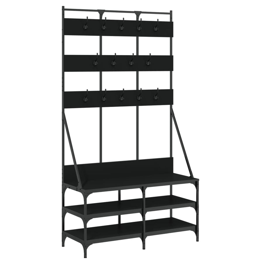 Kledingrek Met Schoenenrek 00X40X84 Cm Zwart
