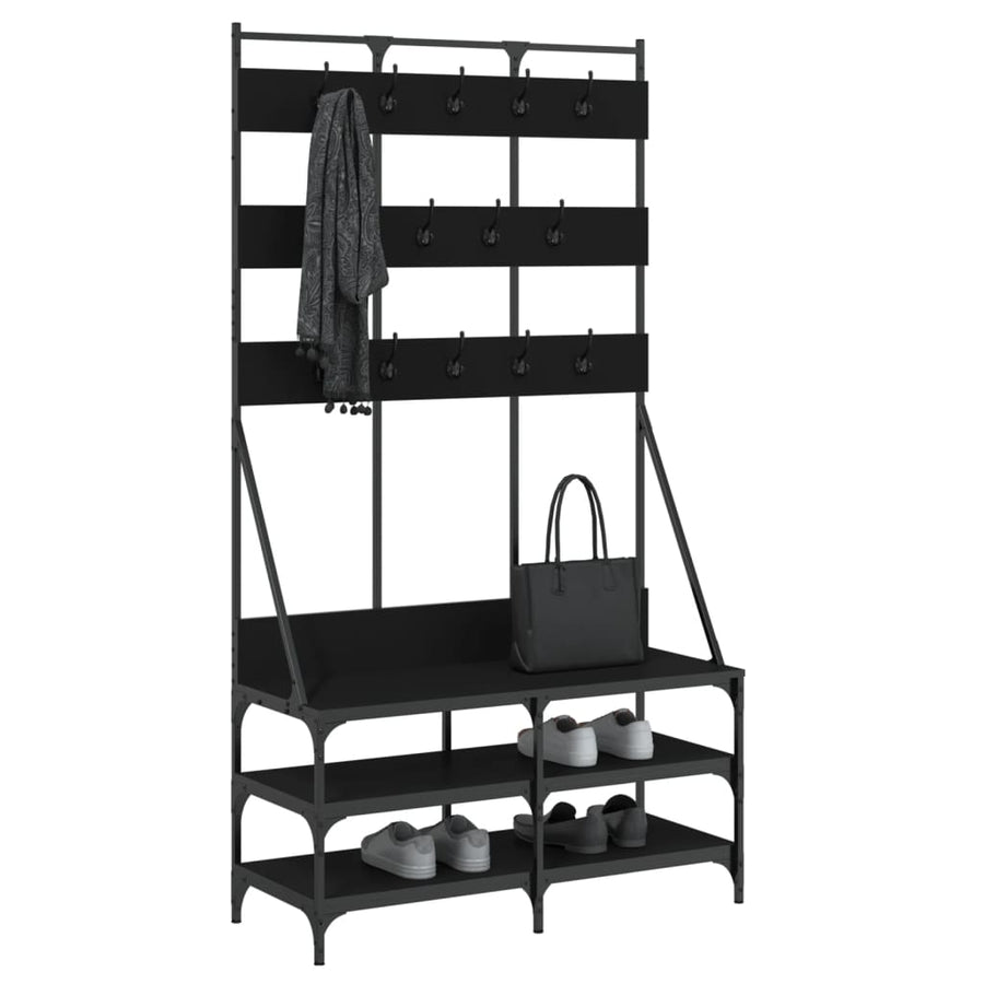 Kledingrek Met Schoenenrek 00X40X84 Cm Zwart