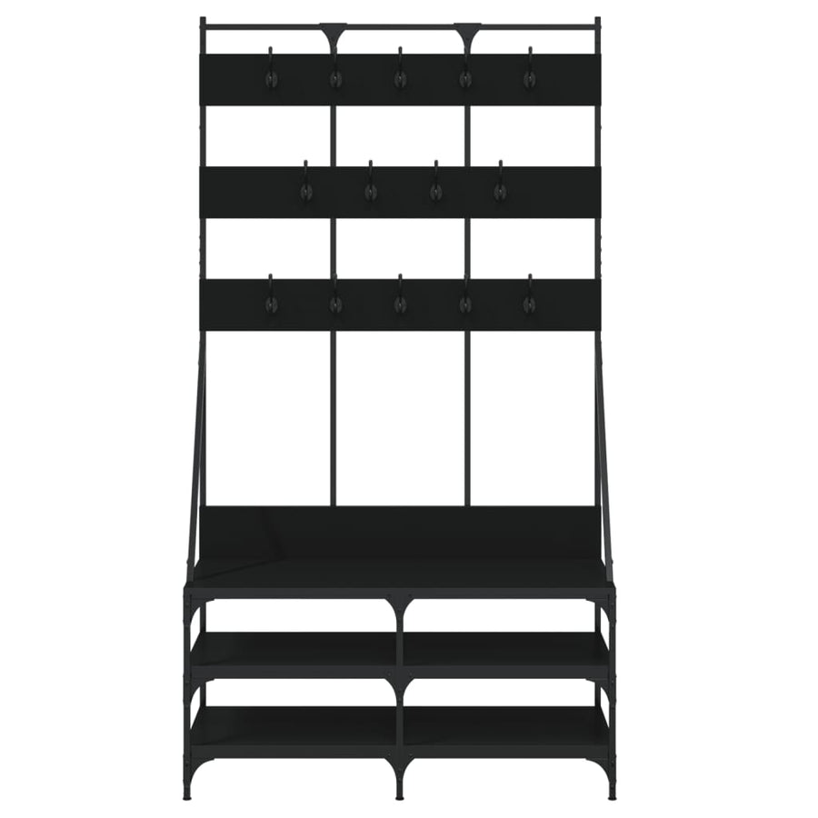 Kledingrek Met Schoenenrek 00X40X84 Cm Zwart