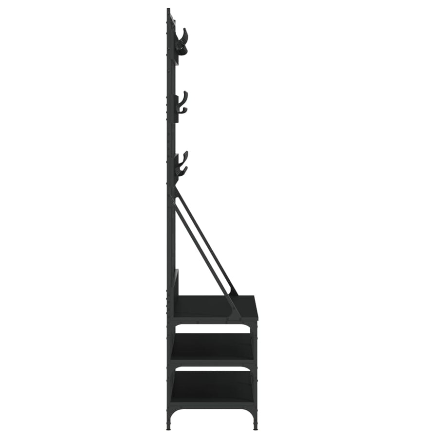 Kledingrek Met Schoenenrek 00X40X84 Cm Zwart