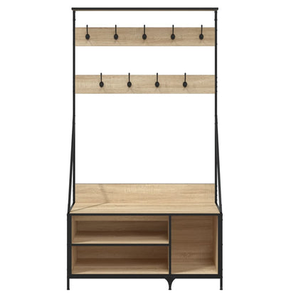 Kledingrek Met Schoenenrek 00X4X84 Cm Kleurig Sonoma eiken