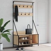 Kledingrek met schoenenrek 100x41x184 cm sonoma eiken