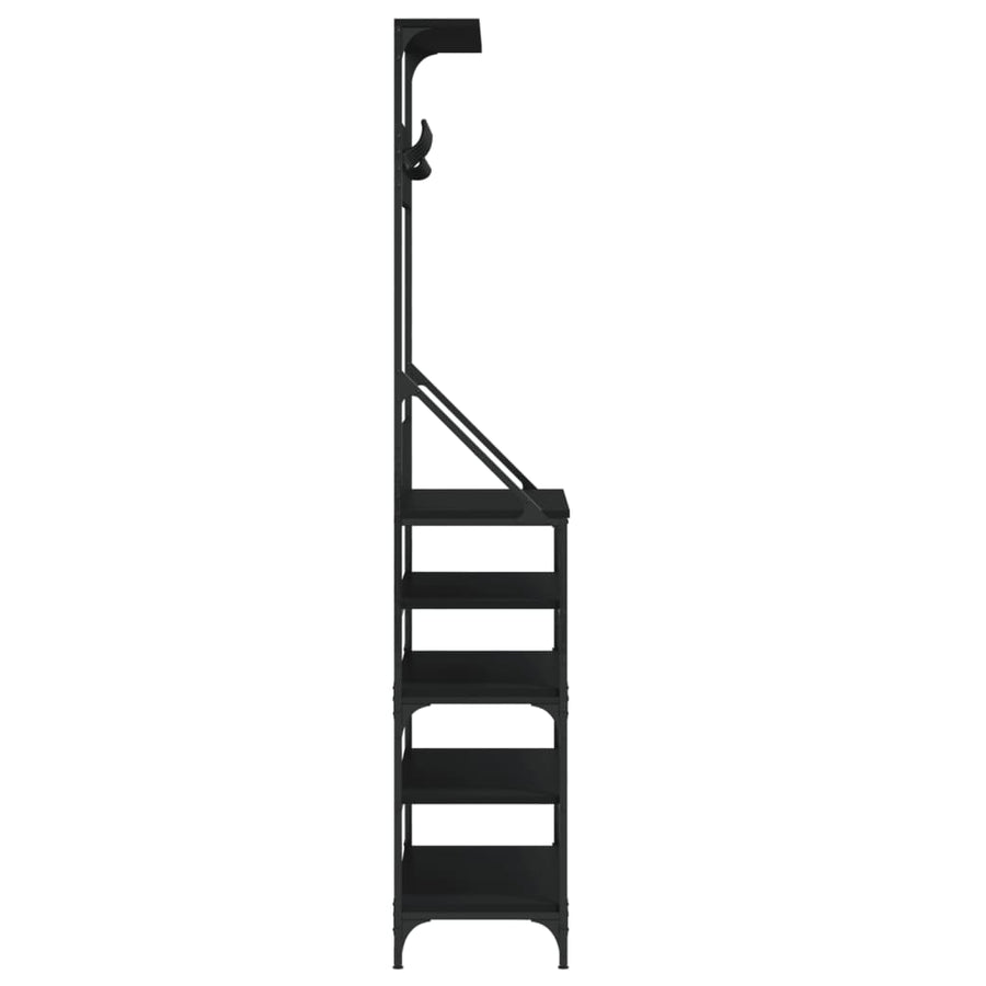 Kledingrek Met Schoenenrek 90 x 34 x 184 cm Zwart
