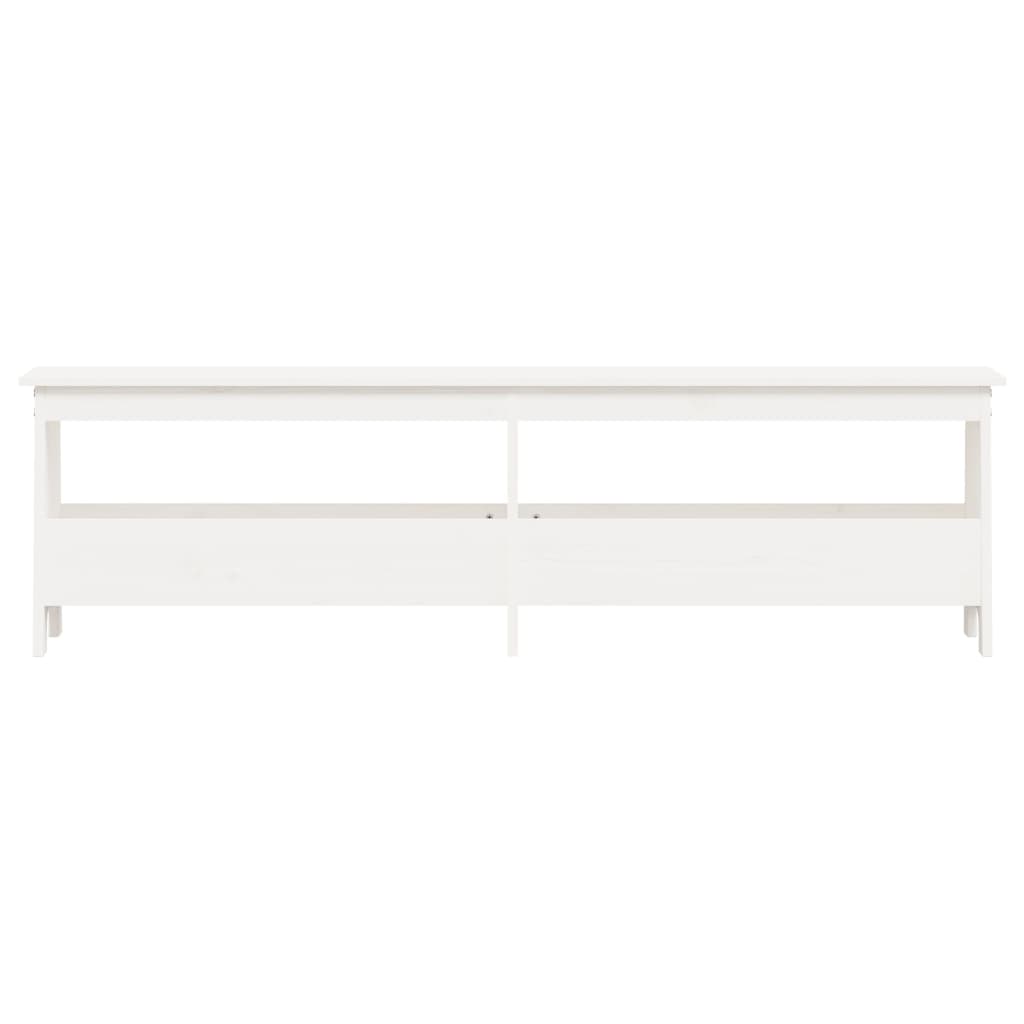 Halbankje Massief Grenenhout 160 x 28 x 45 cm Wit