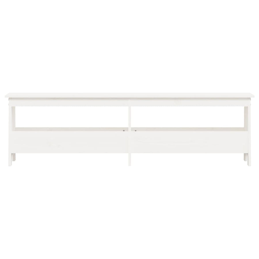 Halbankje Massief Grenenhout 160 x 28 x 45 cm Wit