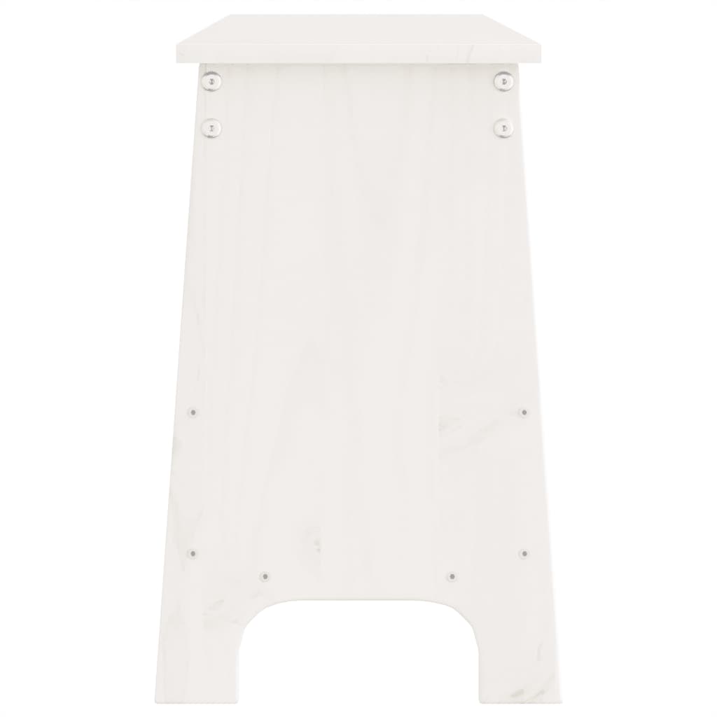 Halbankje Massief Grenenhout 160 x 28 x 45 cm Wit