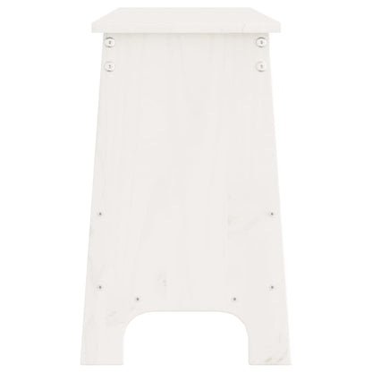 Halbankje Massief Grenenhout 160 x 28 x 45 cm Wit