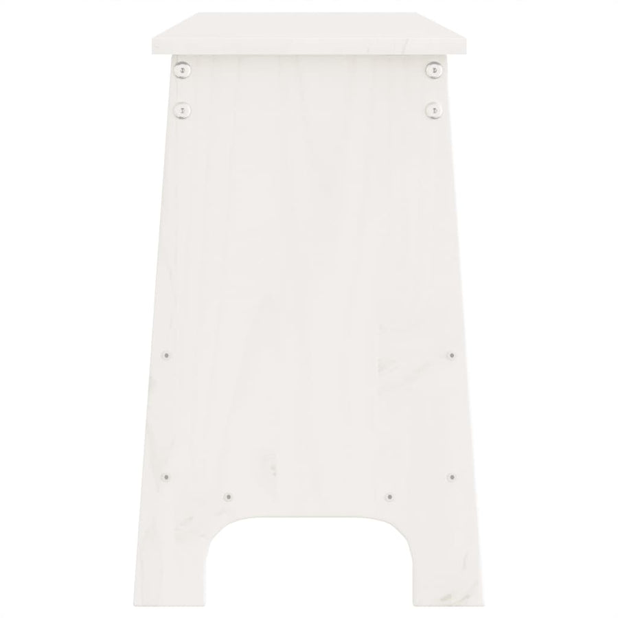Halbankje Massief Grenenhout 160 x 28 x 45 cm Wit