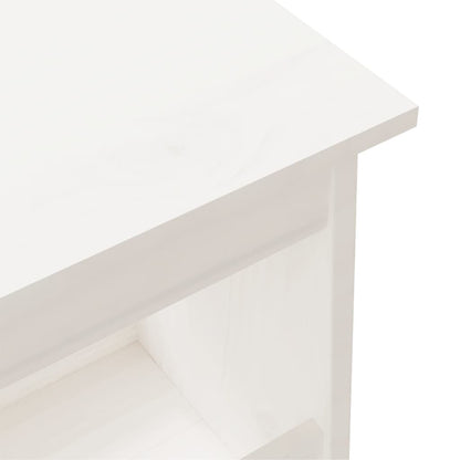 Halbankje Massief Grenenhout 160 x 28 x 45 cm Wit