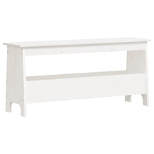 Halbankje Massief Grenenhout 100 x 28 x 45 cm Wit
