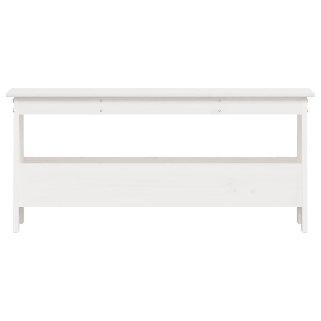 Halbankje Massief Grenenhout 100 x 28 x 45 cm Wit