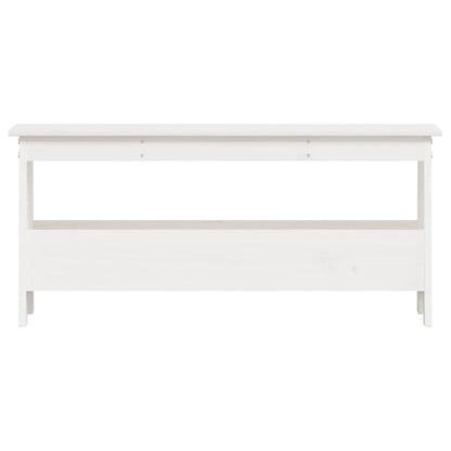 Halbankje Massief Grenenhout 100 x 28 x 45 cm Wit