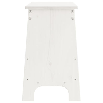 Halbankje Massief Grenenhout 100 x 28 x 45 cm Wit